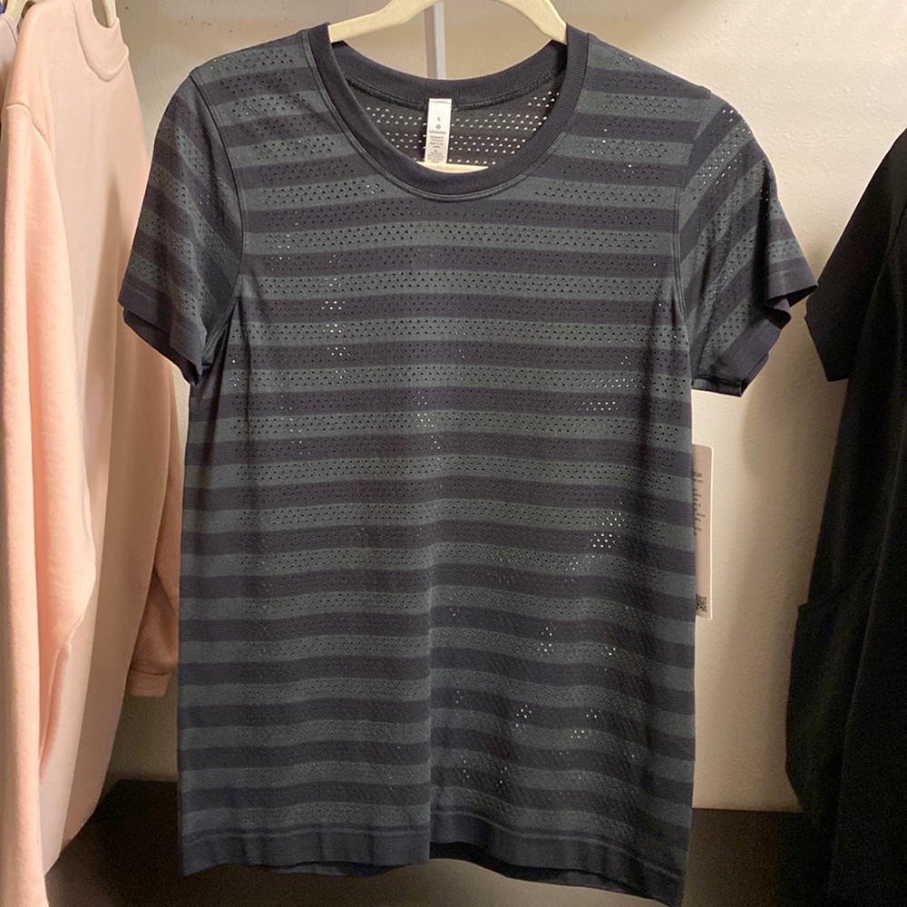 Lululemon Breeze Stripe Short Sleeve Shirt